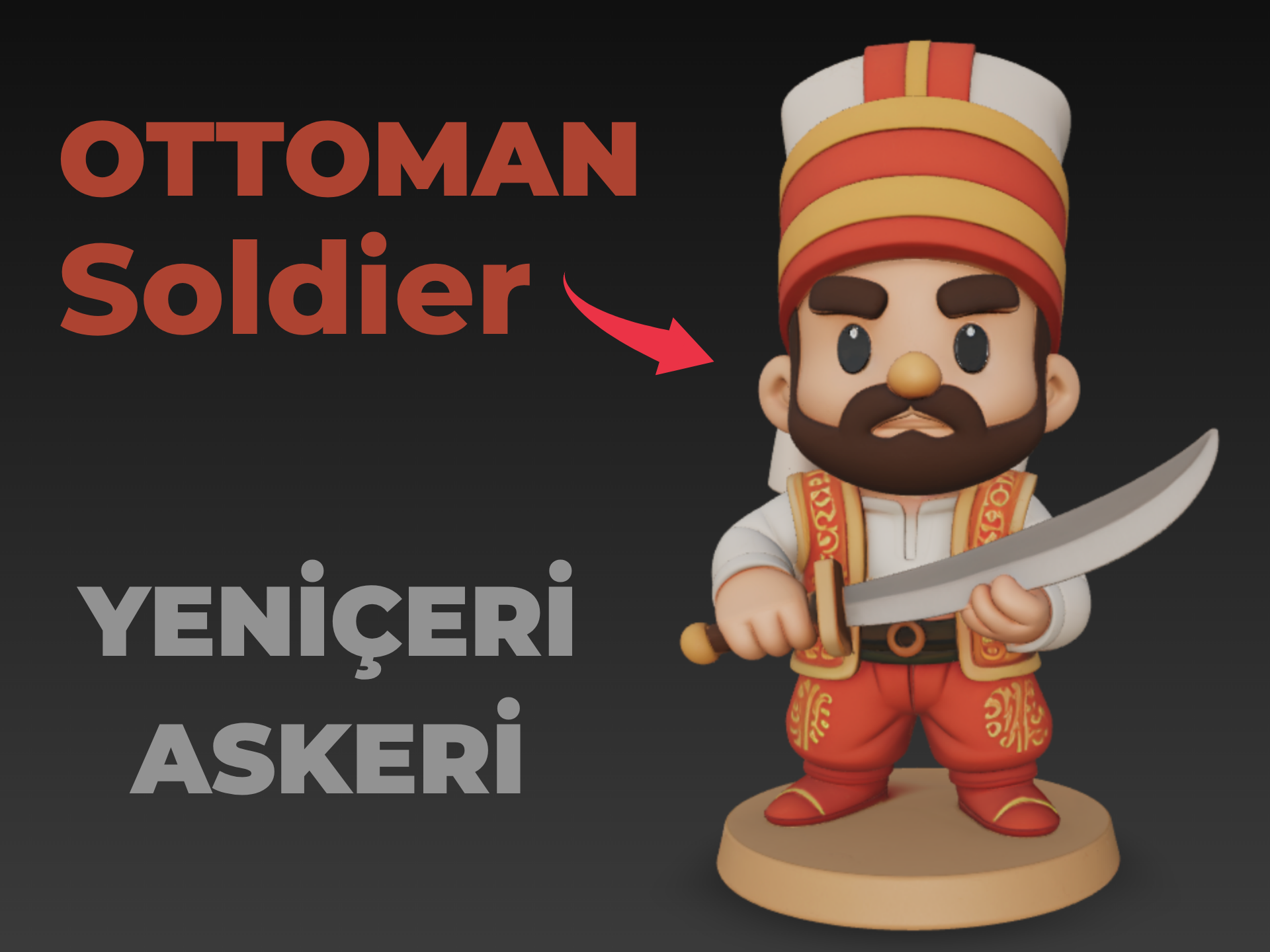Mini Janissary Figure(Yeniçeri) Ottoman soldier