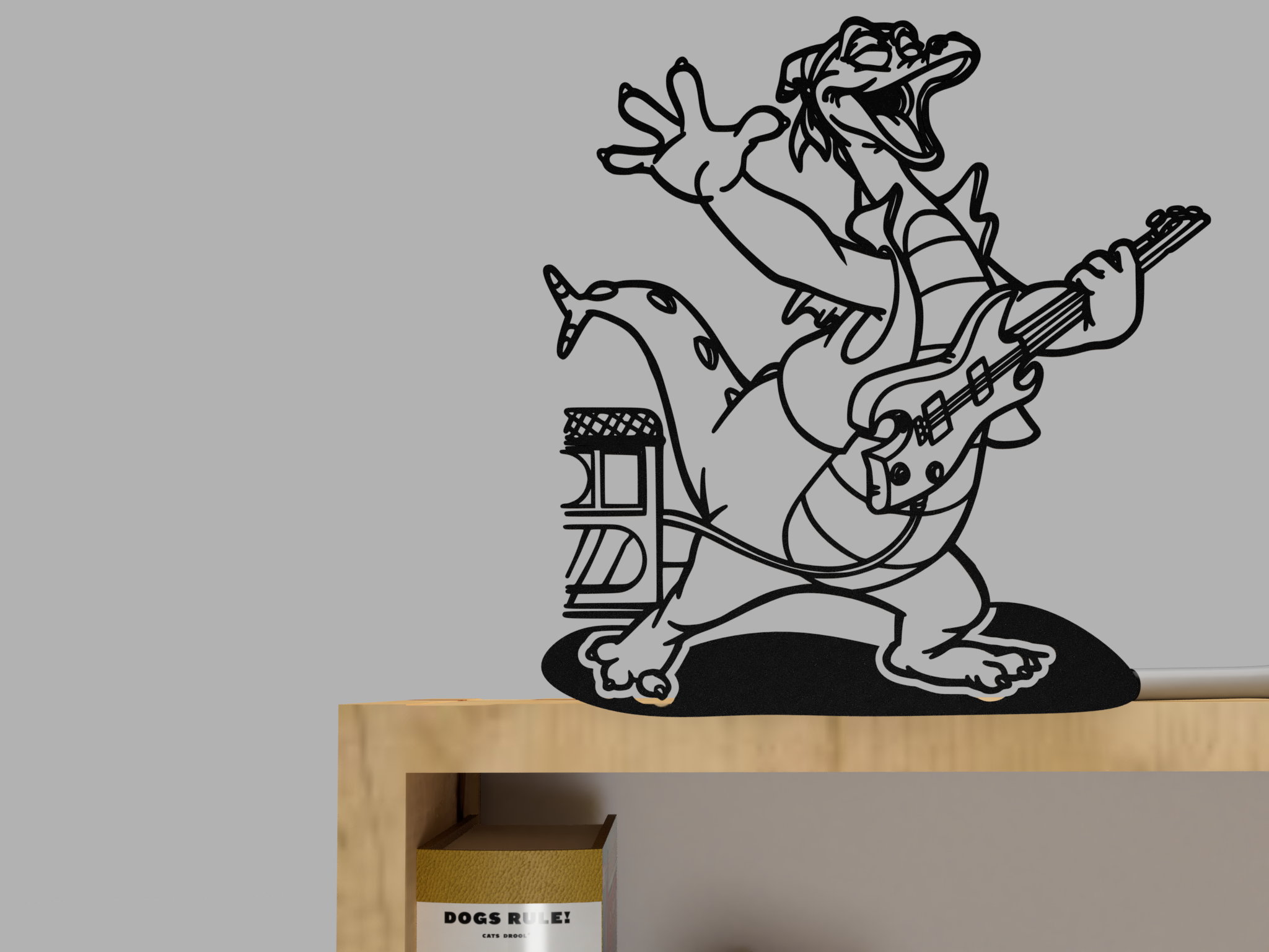 Figment jamming on a guitar