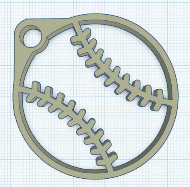 Baseball Keychain