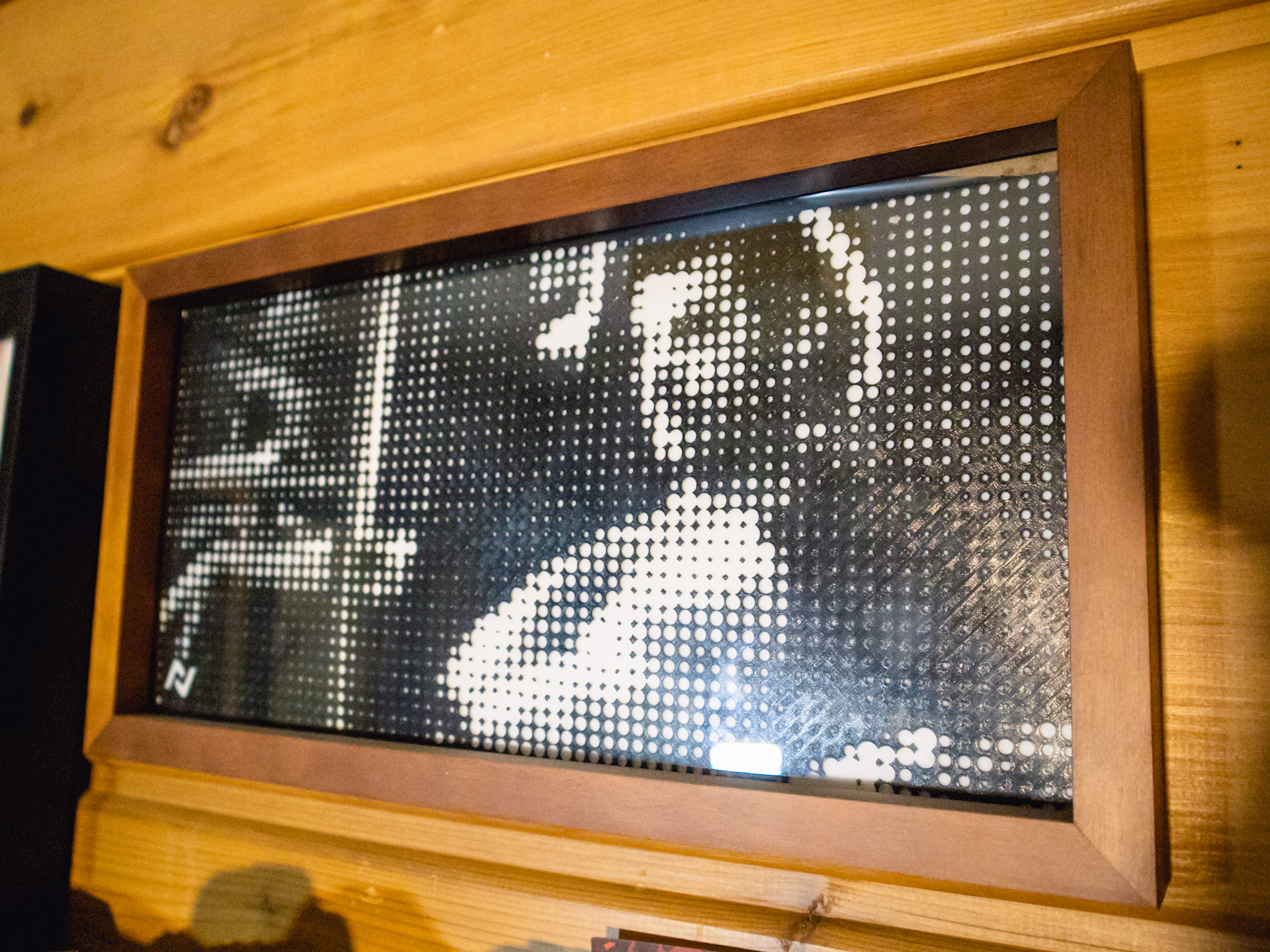 Ian Malcolm (Jeff Goldblum) halftone-ish wall art