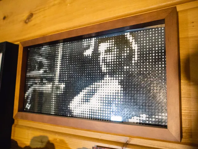 Ian Malcolm (Jeff Goldblum) halftone-ish wall art