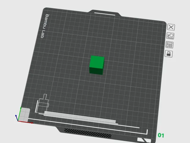 bambulab slicer bed texture with calibration marked