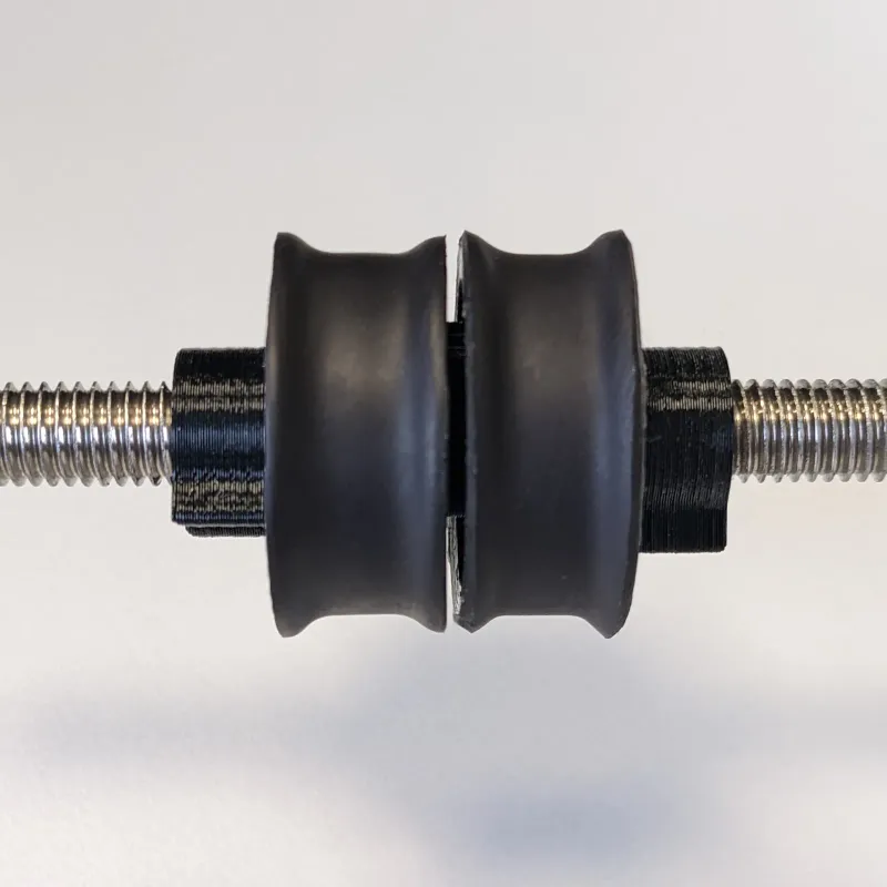 Pulley and M8 Threaded Clips for Filament Rollers by DET-Man | Download ...