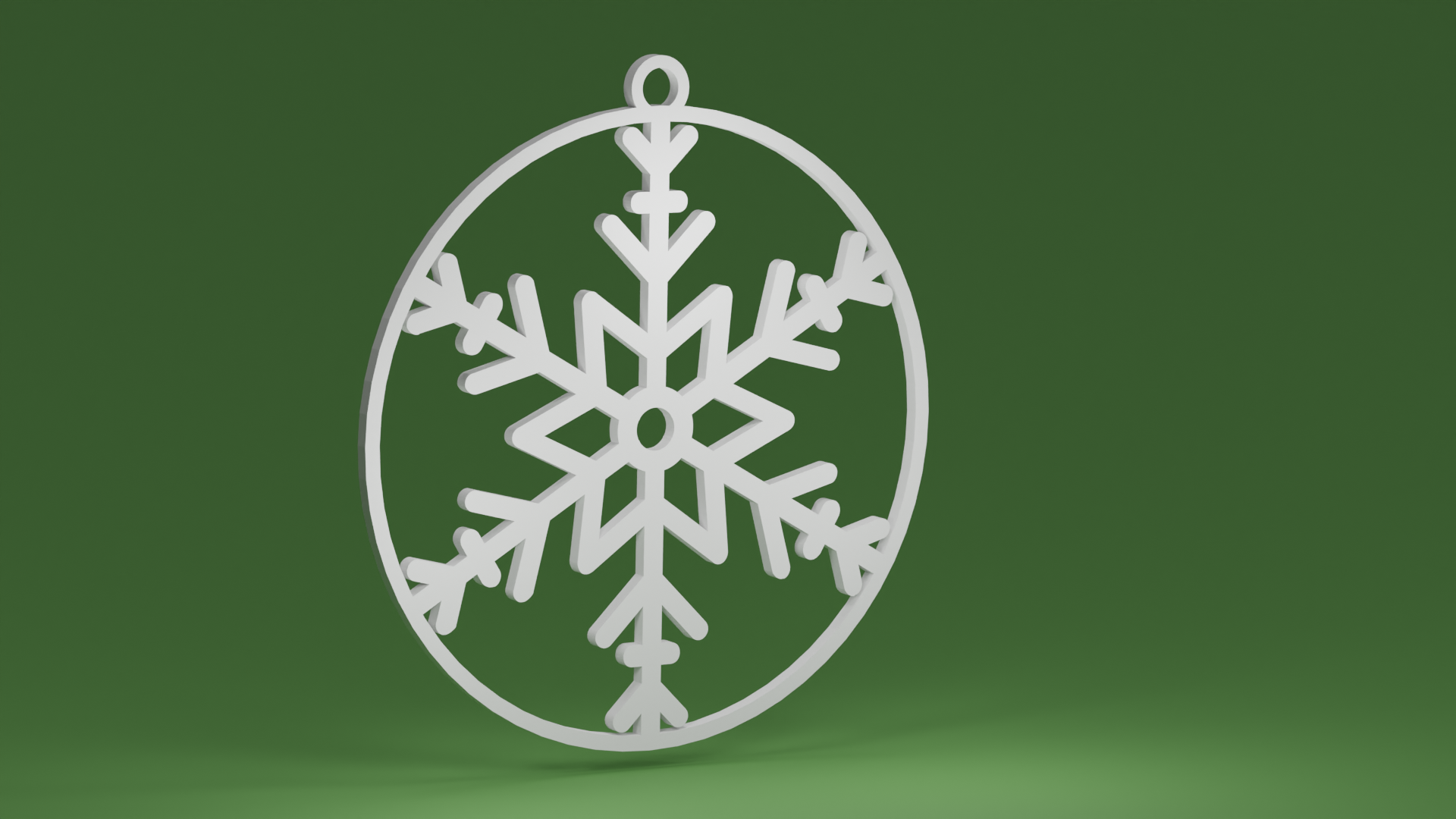 Snowflake 08 inside a bauble (Christmas tree ornament)