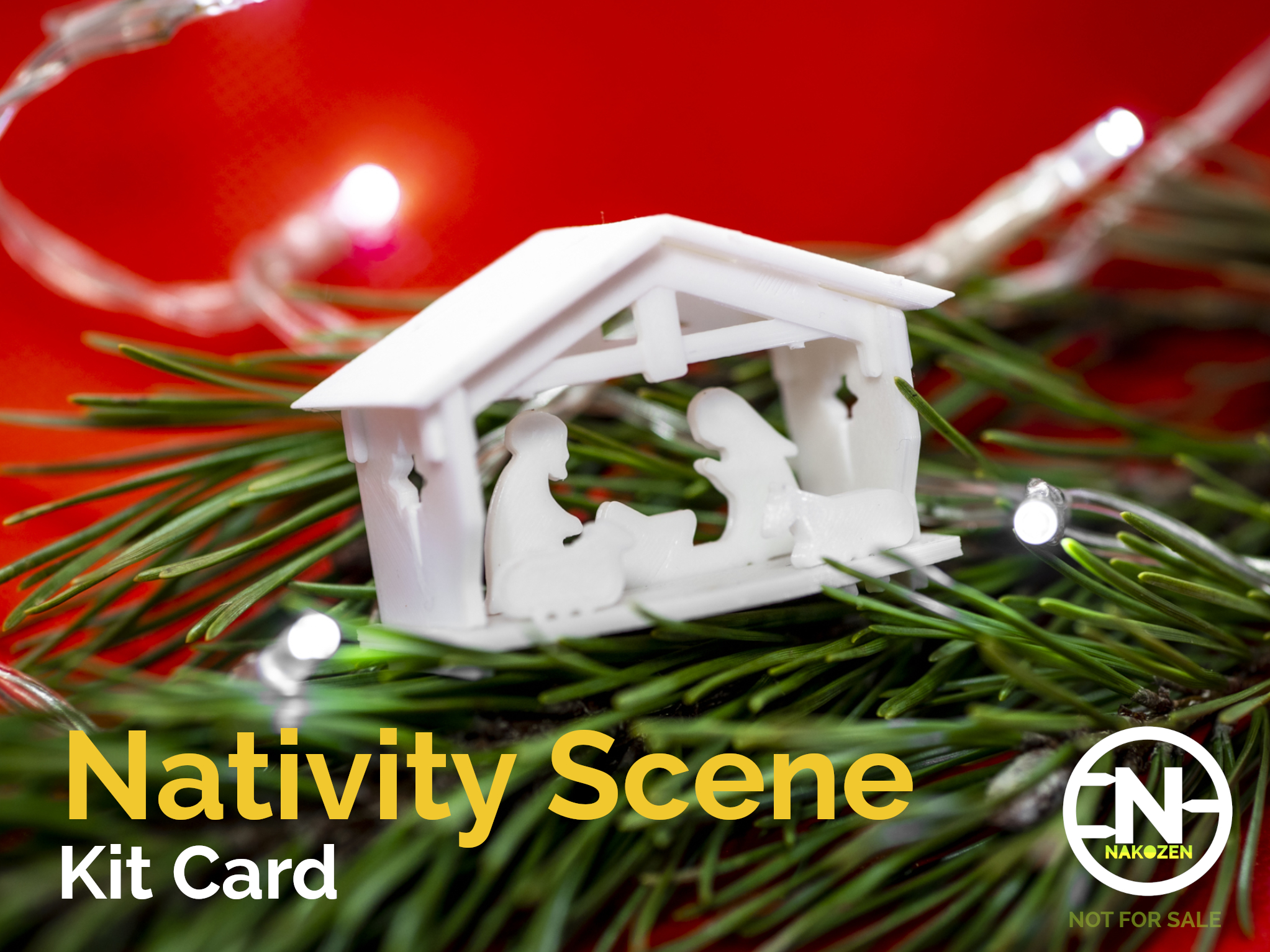 Nativity Scene Kit Card 3D model thumbnail