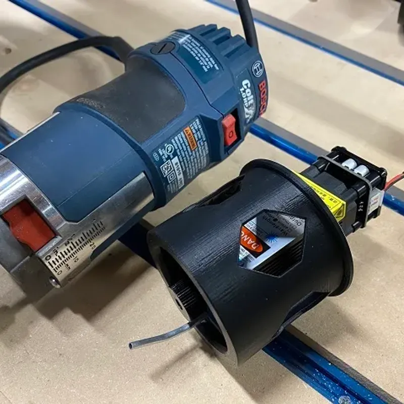 Laser Module Adapter w Airblast for Bosch Colt 1hp Router