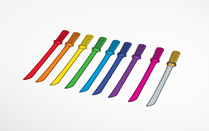 Multicolor katanas