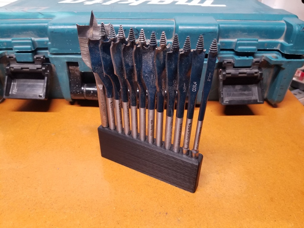 Spade Bit Caddy (Hex Shank) by truglodite Download free STL model