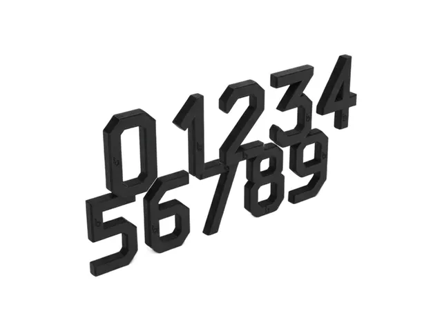 Geometric Door Numbers 0 to 9, 60 mm