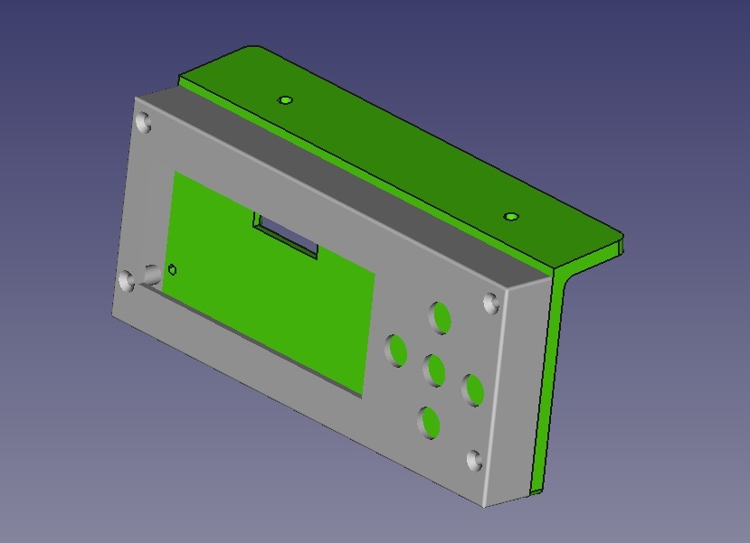 Anet A8 LCD Flush Mounting Frame Bracket (parameterized)