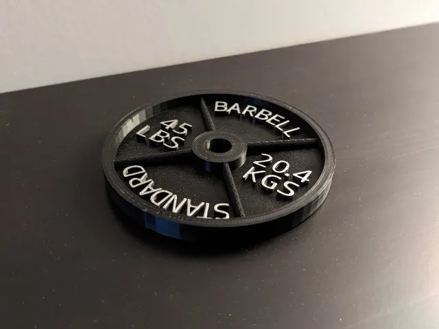 Standard Barbell 45lb Plate Coaster (lettering fixed)