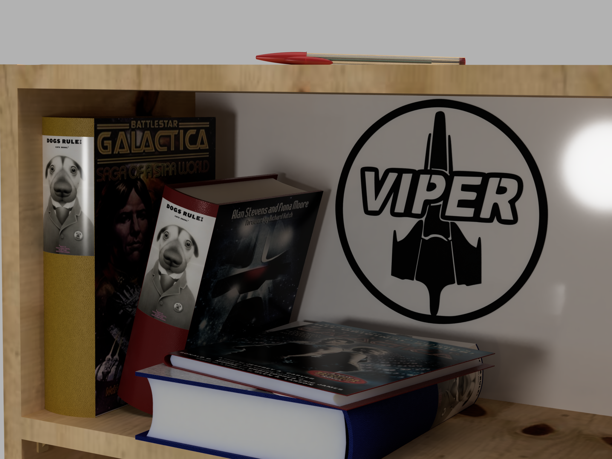 A Viper sign from Battlestar Galactica