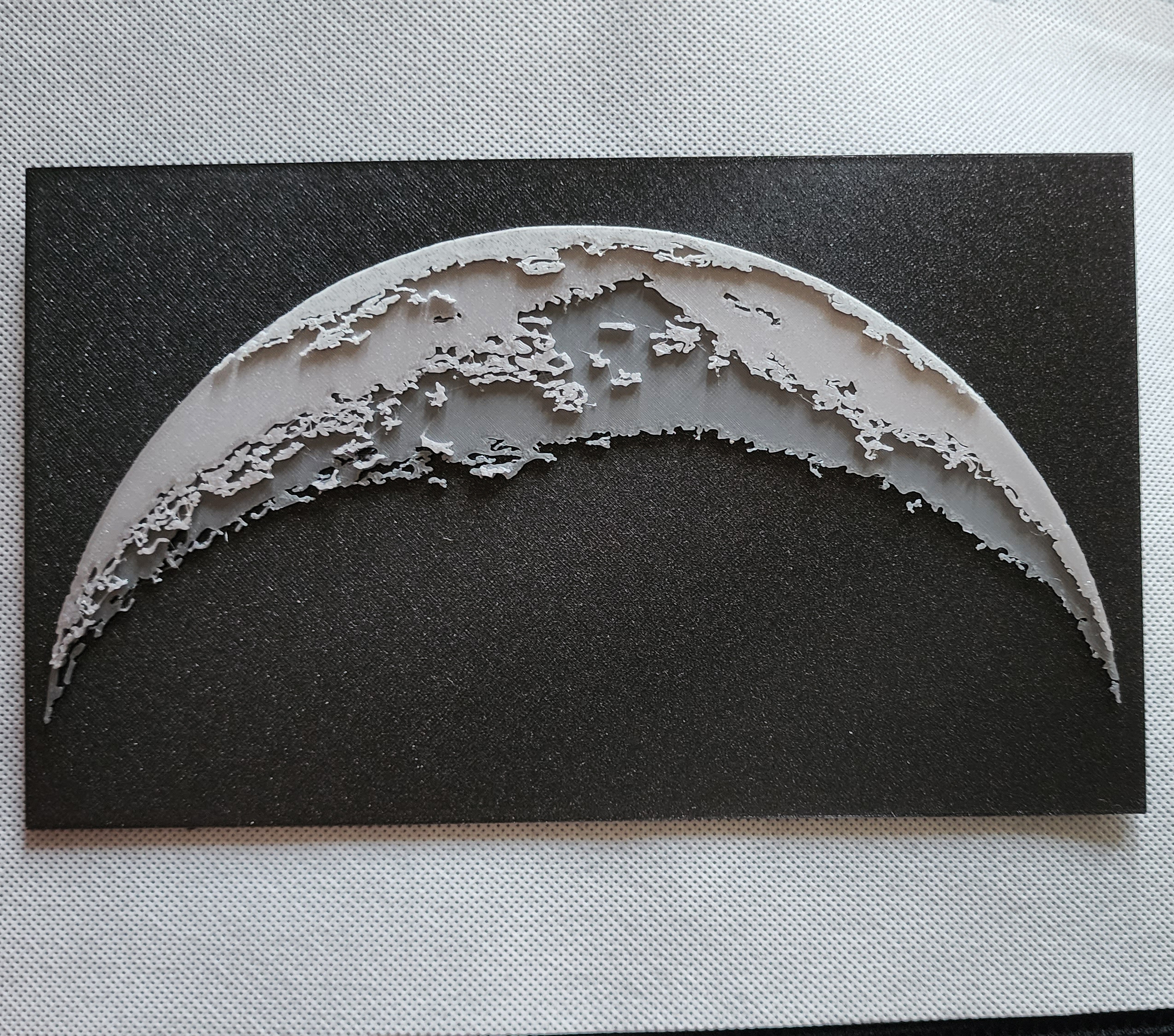 The Moon - 4 Color w/filament changes (1 at a time) relief topography