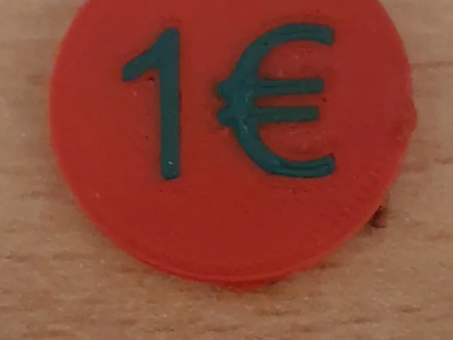 Einkaufswagenchip 2 farbig