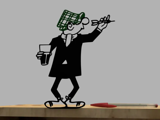 Andy Capp playing darts
