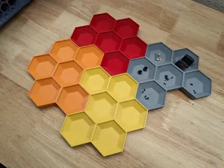 Less Thin Hexagon Parts Tray by Steve
