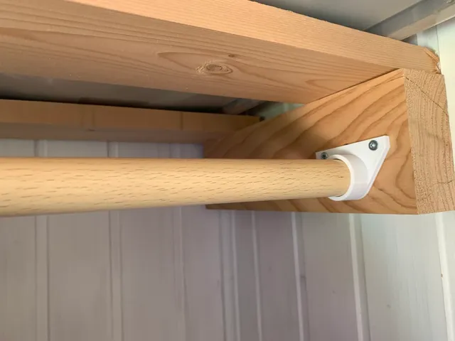 Wardrobe/Closet bar holder