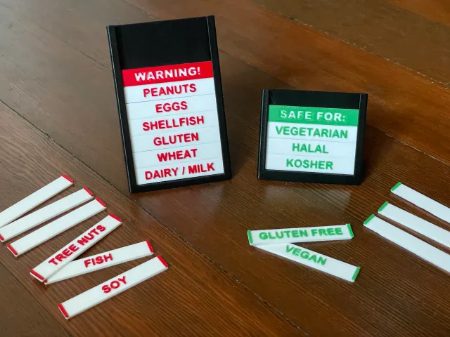 Food Allergy & Diet Safety Modular Sign Label