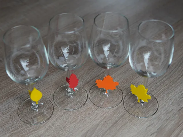 Wine Glass Marker: Autumn