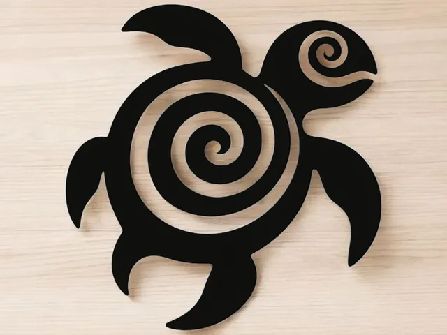 Décoration murale – Tortue tribale (épaisseur 5 mm)
