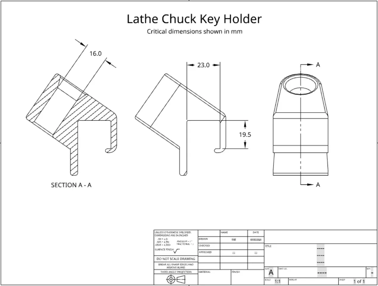 lathe chuck drawing