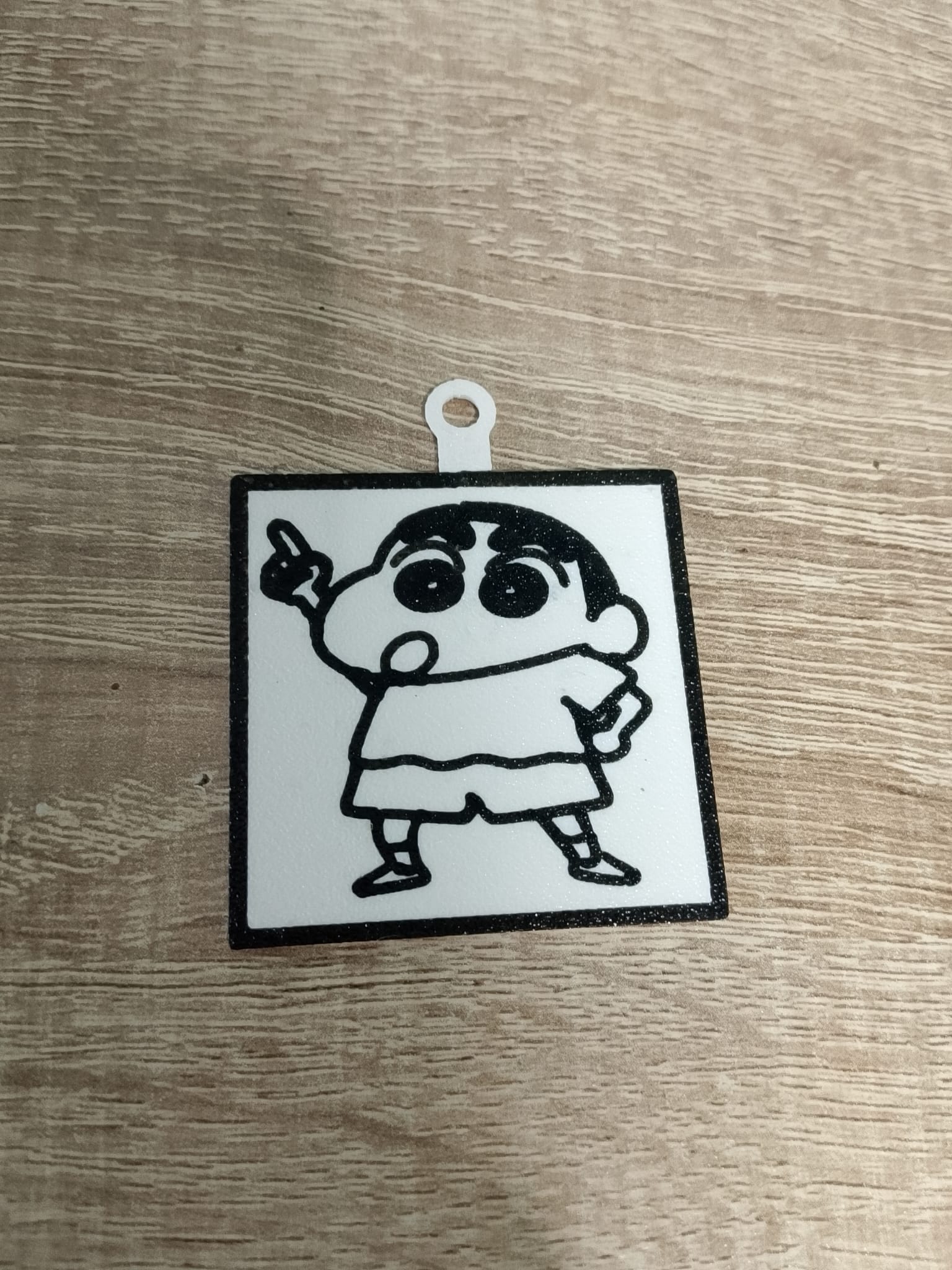 shin-chan square keychain