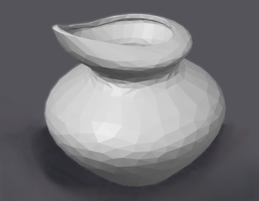 Classic Earthenware Jar, plain and low poly versions.