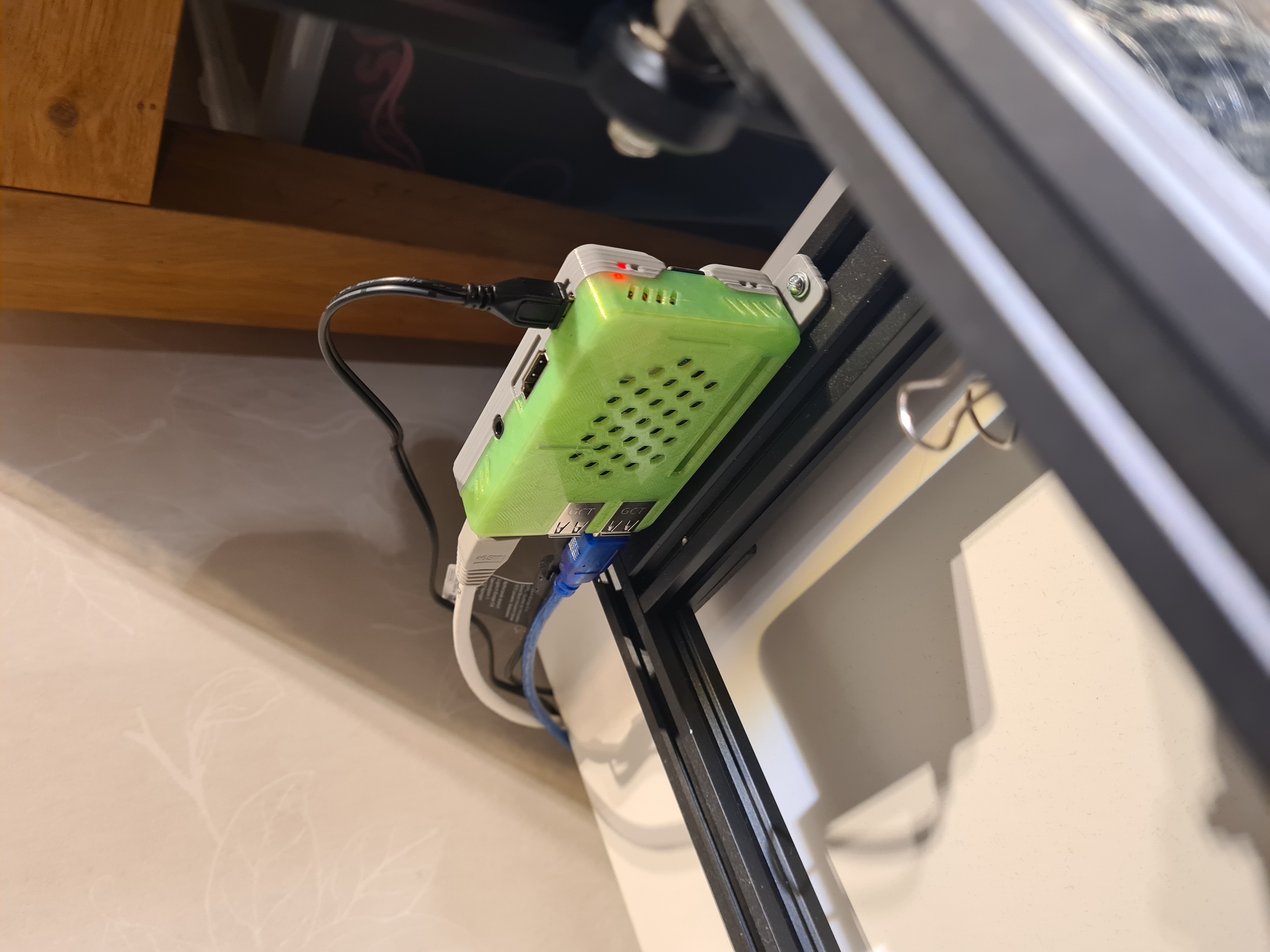 Snap fit Raspberry Pi 3 Model B+ case with Mounting Ears 3D model thumbnail