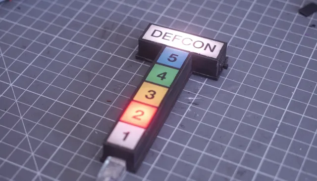 Mini working DEFCON sign