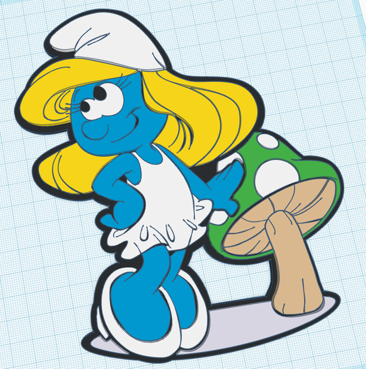 Smurfette Multi Color Wall Art