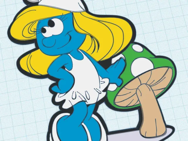 Smurfette Multi Color Wall Art
