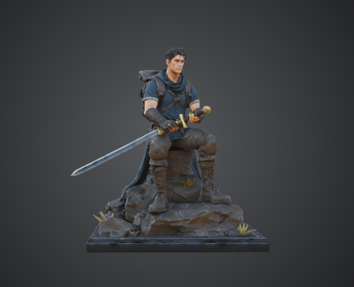 Resting Warrior with Sword