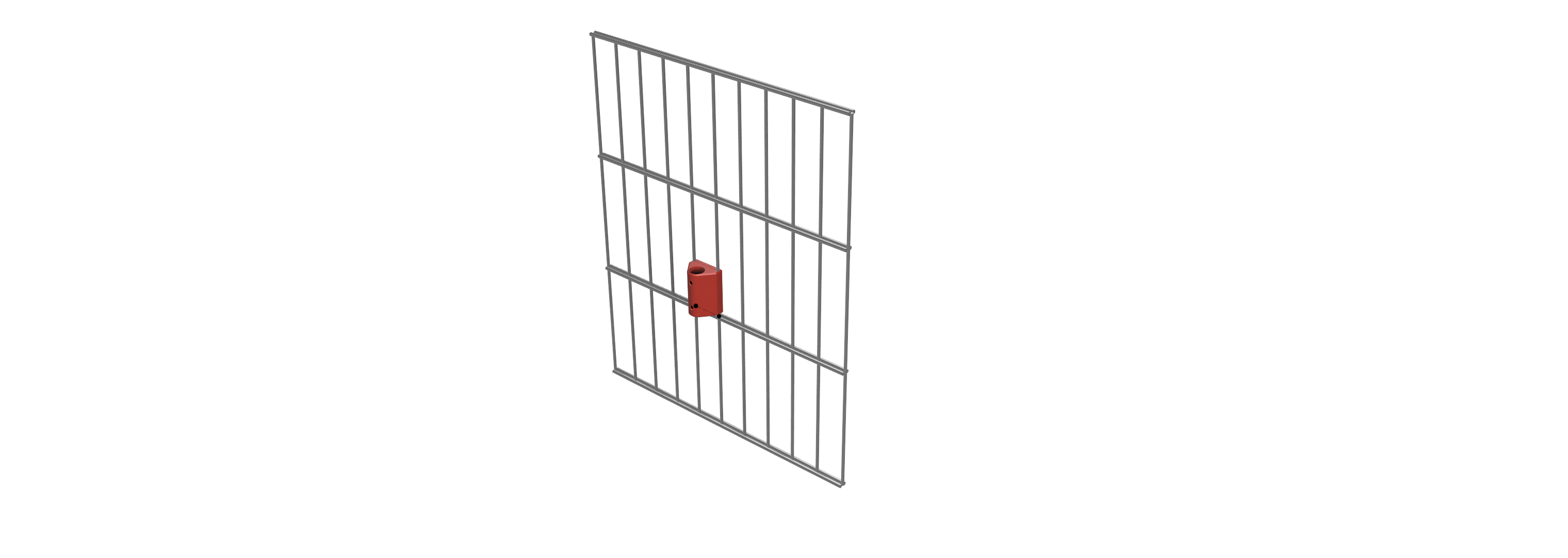 1 inch pole mount for double rod mesh fence