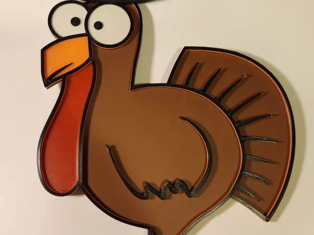 Thanksgiving Turkey with Pilgrim Hat Multi-color