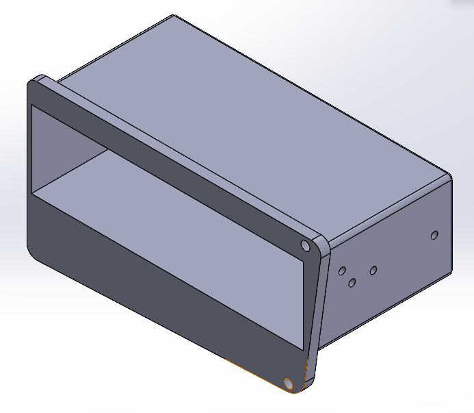 Squarebody Single Din Stereo Mount and Trim Template