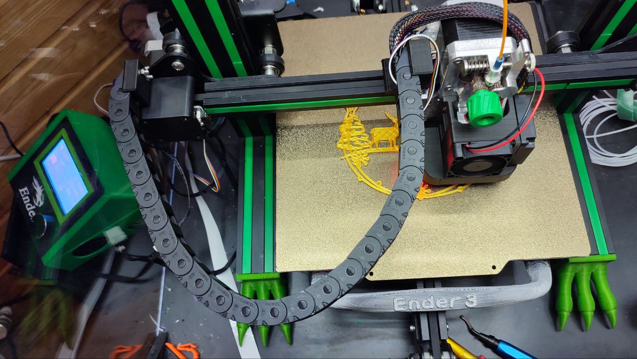 Ender 3 Schleppkette Halterung / Micro Swiss Hotend / Cable Chain