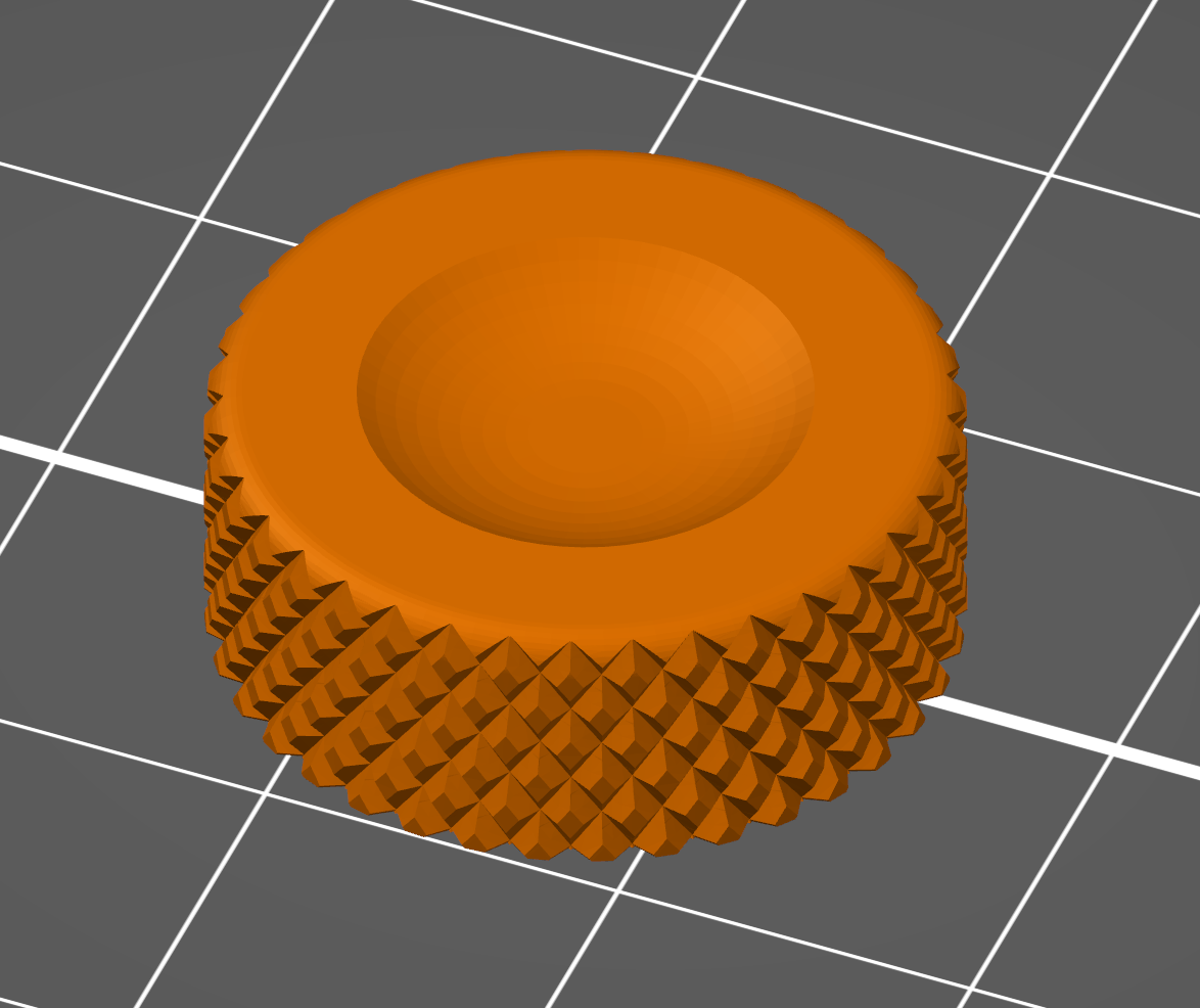 Prusa knurled LCD knob by WDR Download free STL model