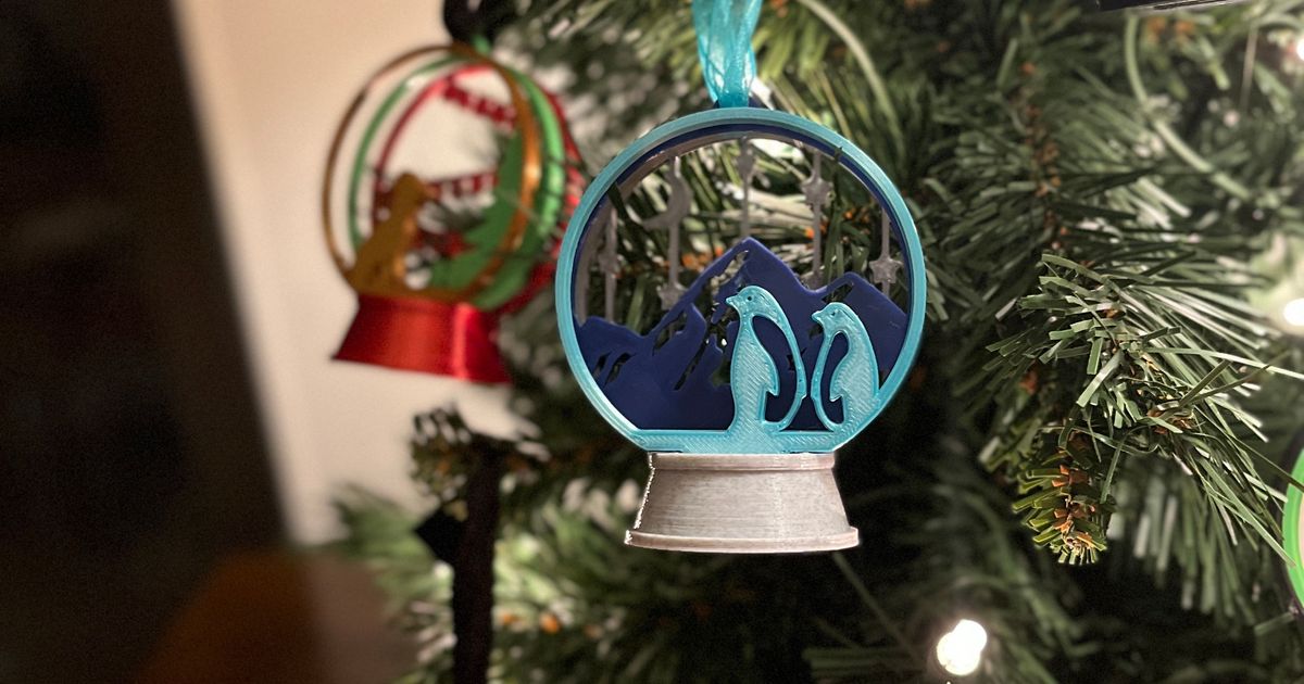 Customizable Snow Globe Ornament Edition by Sconnie Makes Download free STL model