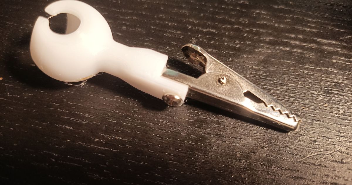 alligator clip receptacle, 4.5mm with screew. by JPT | Download free ...