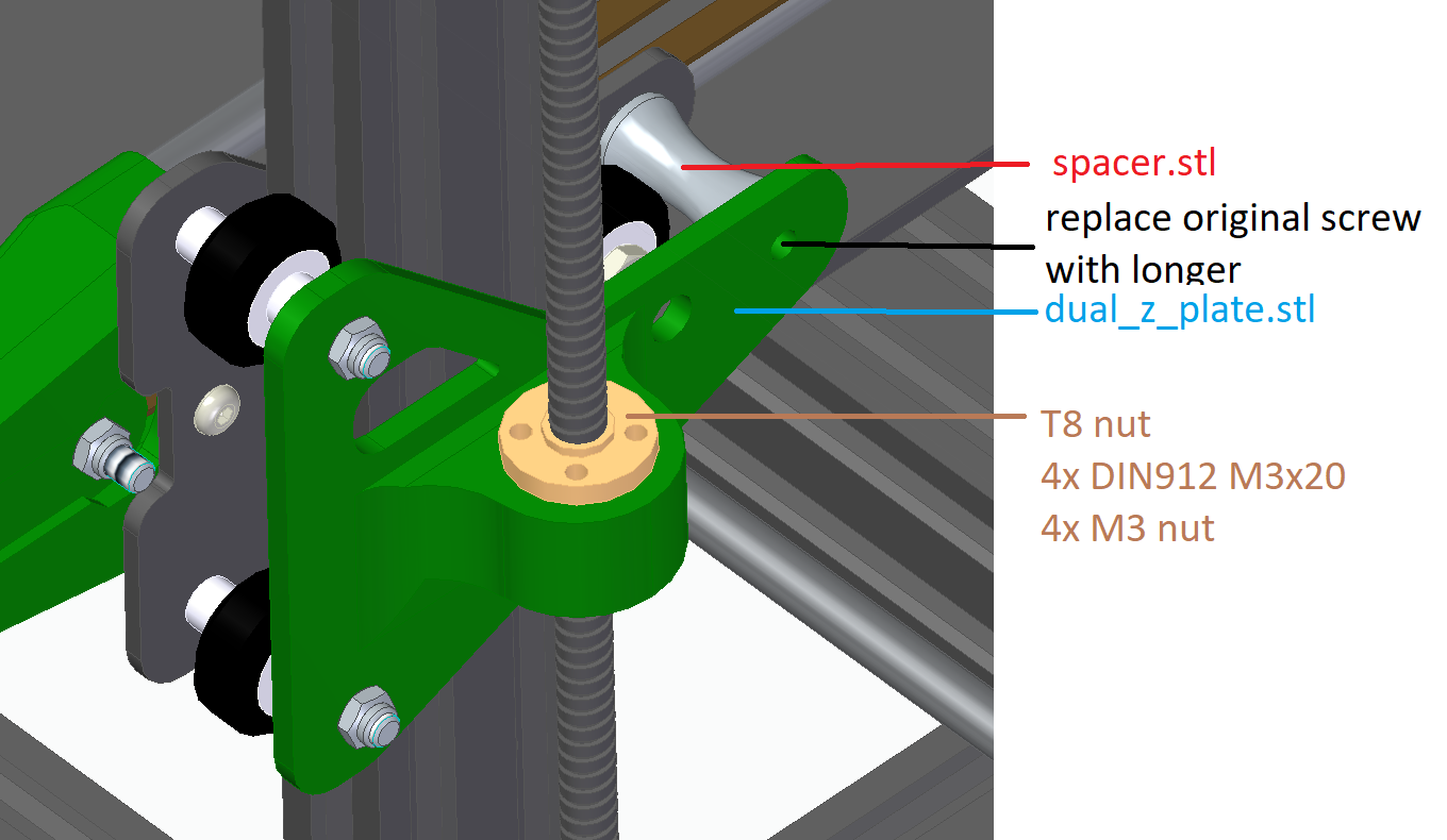 Ender 3 Dual Z by Strioster3D Download free STL model