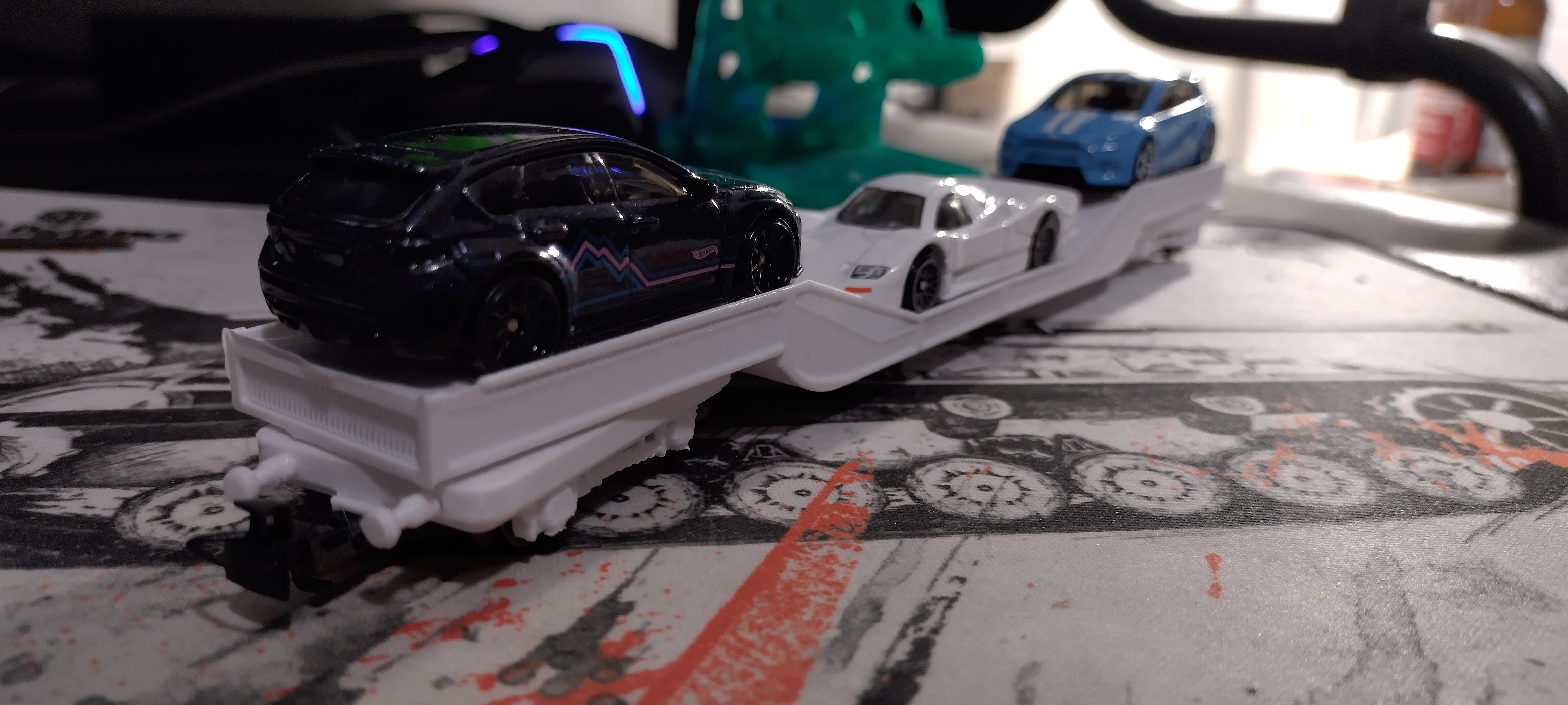 Easy to Print Generic H0 / 1:87 heavy duty lowloader wagon