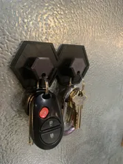 Modern Key Hanger - 2 key rings hung w/magnets