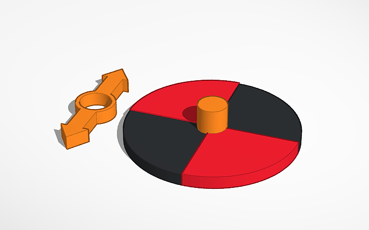 Simple Red and Black spinner no AMS 3D model