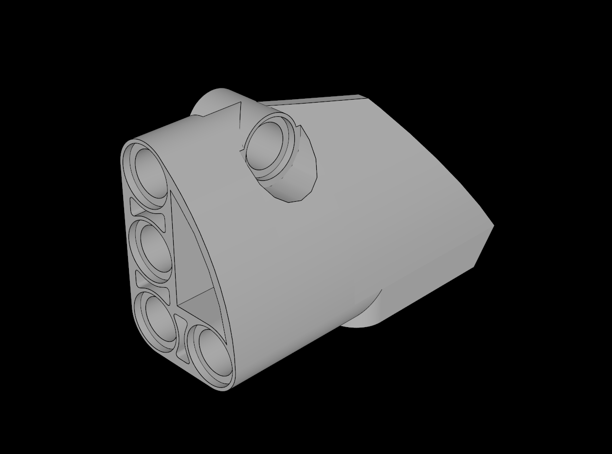 Lego Compatible (87080.dat) Technic Panel Fairing Smooth #1 (Short)