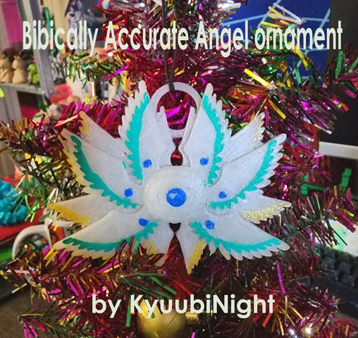 Biblically Accurate Angel Holiday ornament