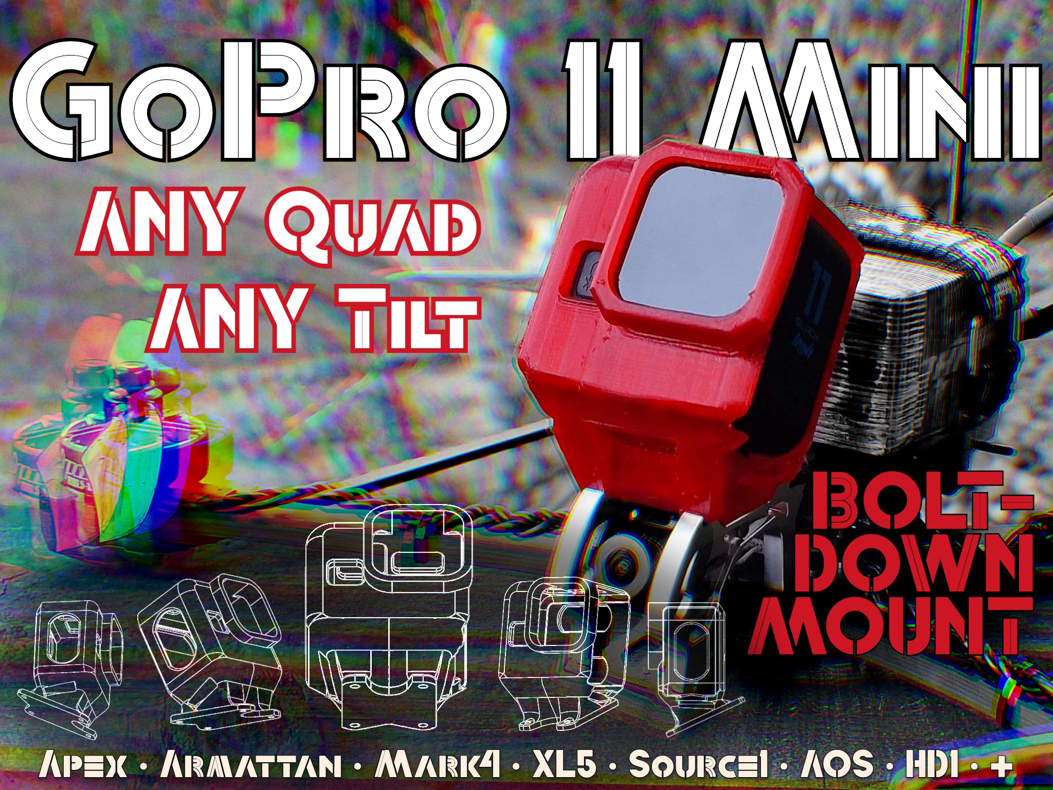 CL2 GoPro Hero 11 Mini Mount – Noozle3D