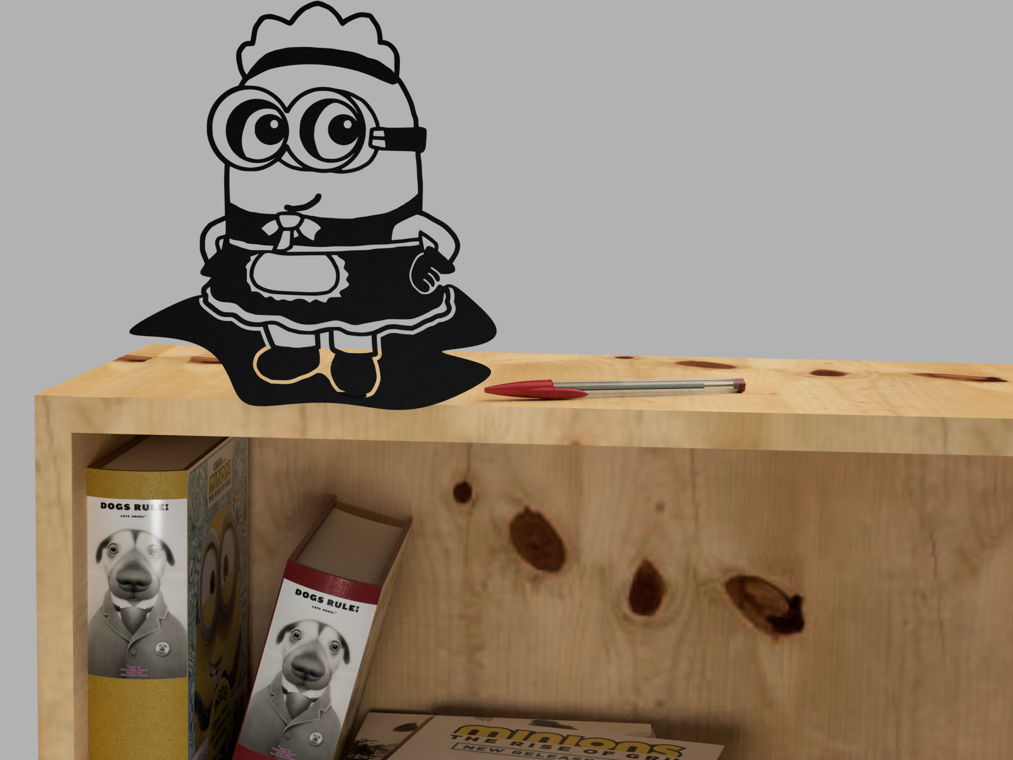 Minion Bob wearing a French Maid outfit