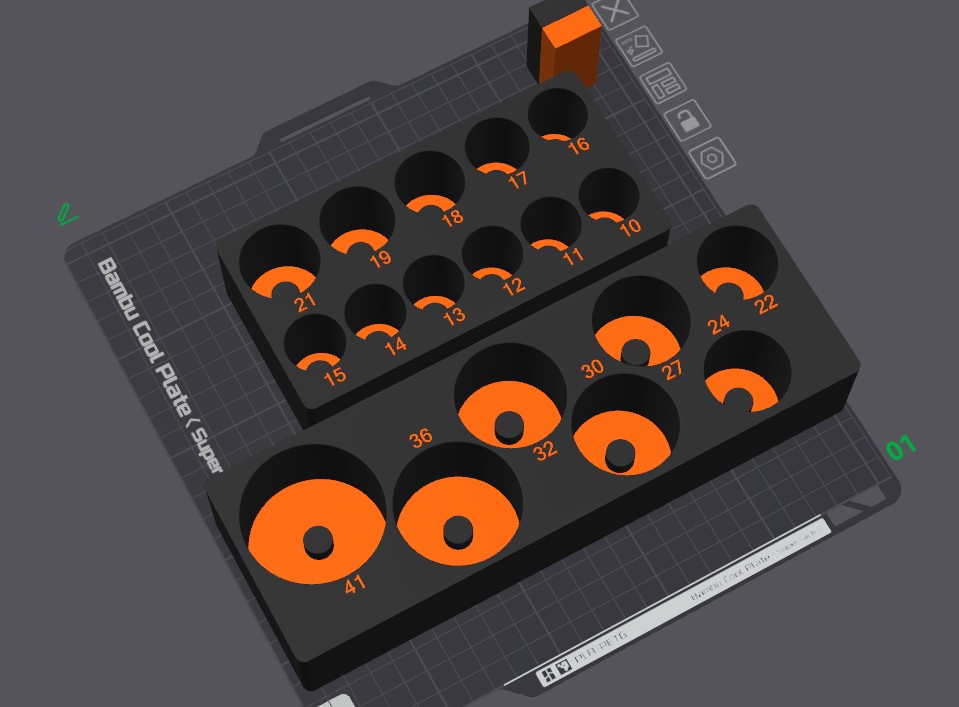 Halfords 1/2" Deep Socket Holder Gridfinity — thumbnail 2