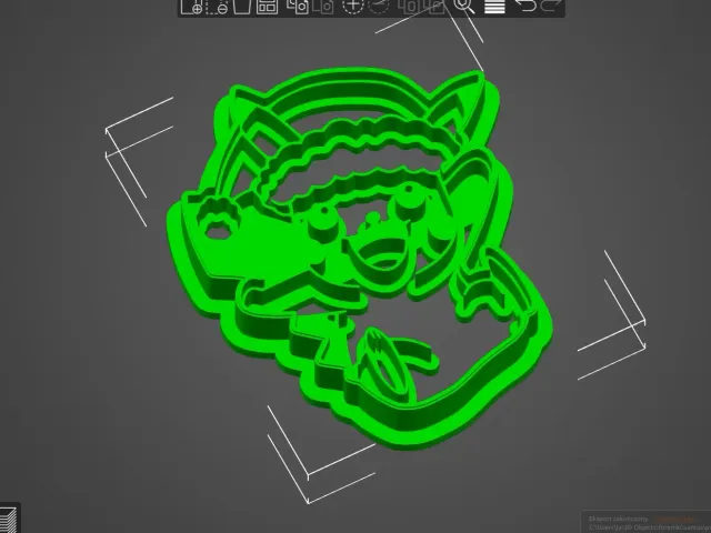 santa pikachu pokemon stl cookie cutter