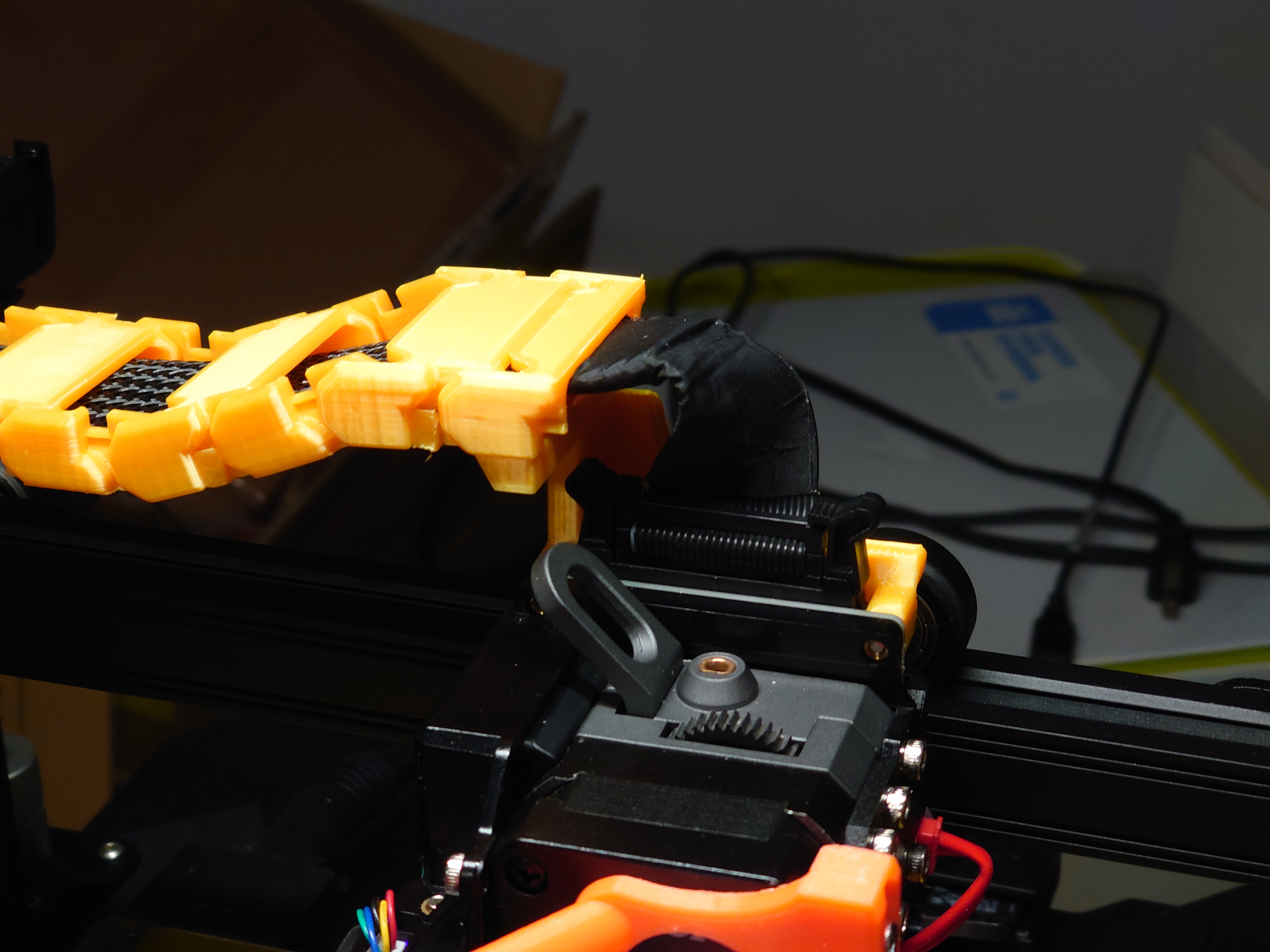 Adjusted Extruder Mount for Ender 3 S1 Cable Chain 3D model thumbnail